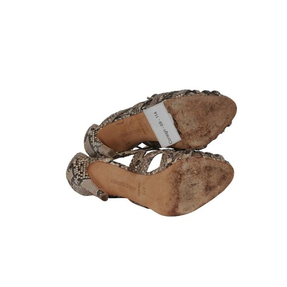 Alexandre Birman Strappy Gladiator Sandals US 7.5 EU 37.5 Tan Brown Python Snake - Picture 12 of 12
